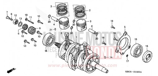 VILEBREQUIN/PISTON CB250X de 1999